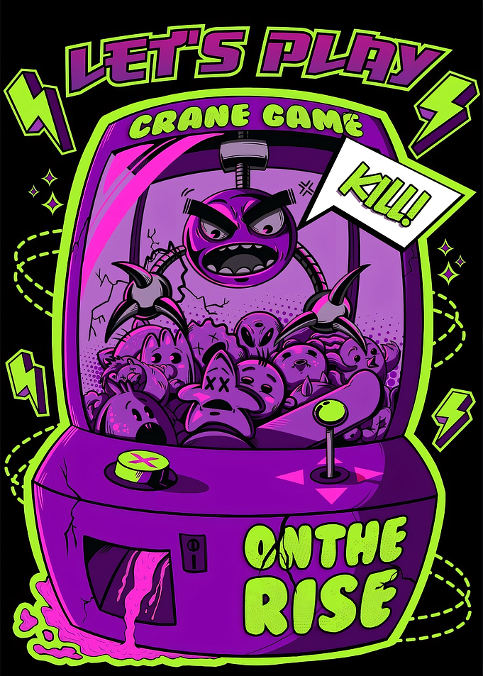Evil Crane Game with Plushies
