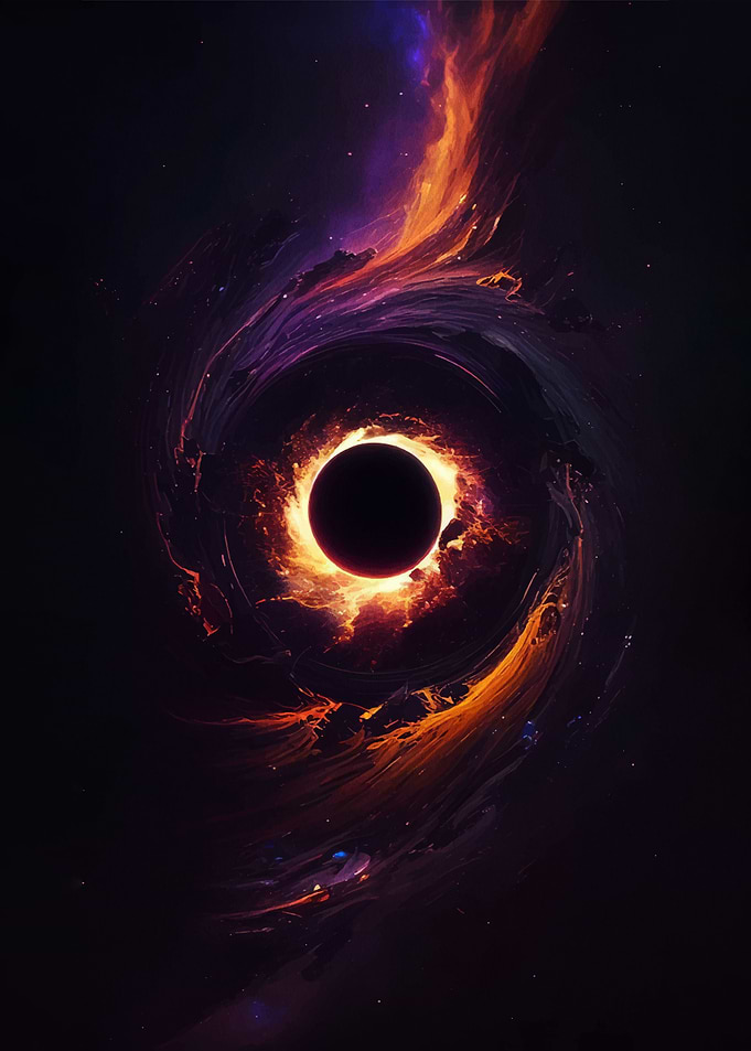 Cosmic Black Hole with Nebula