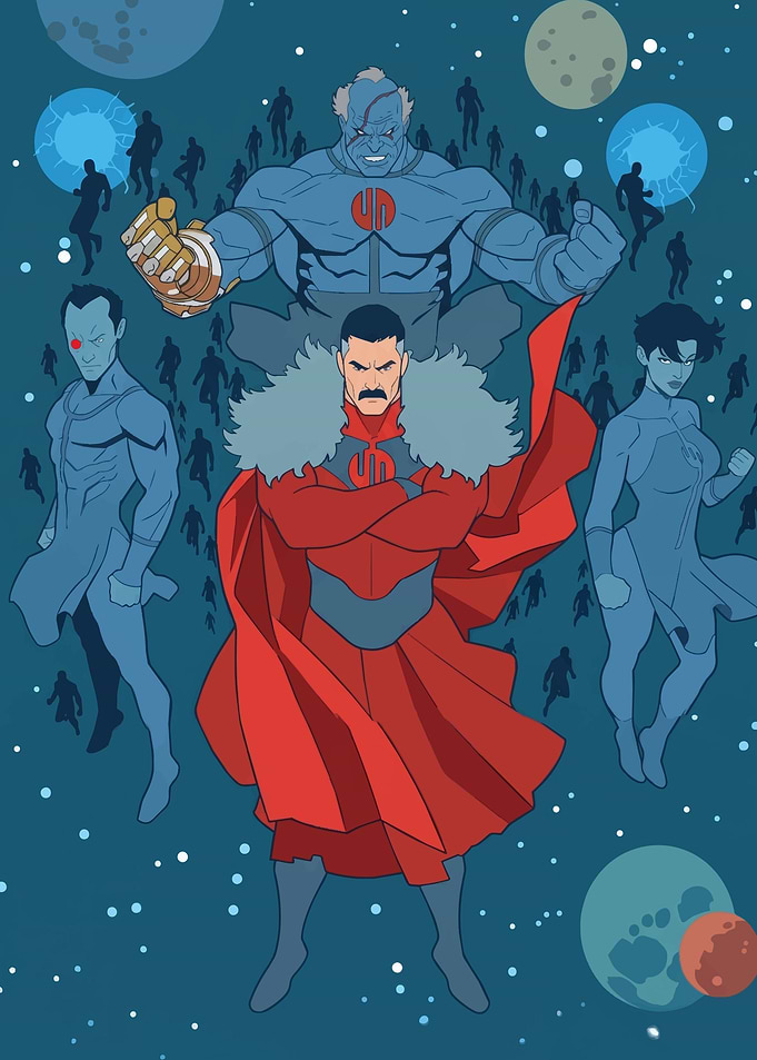 Invincible Characters in Space