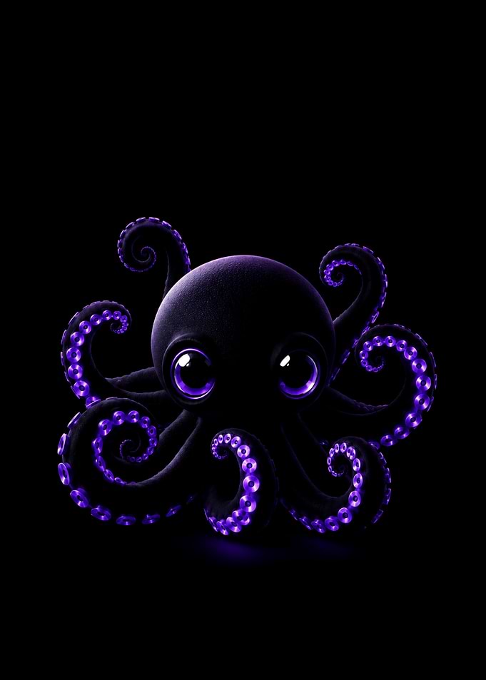 Cute Purple Octopus