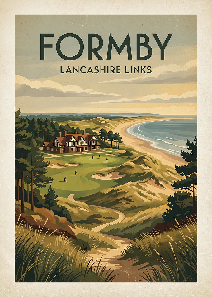 Formby Lancashire Links Golf Poster