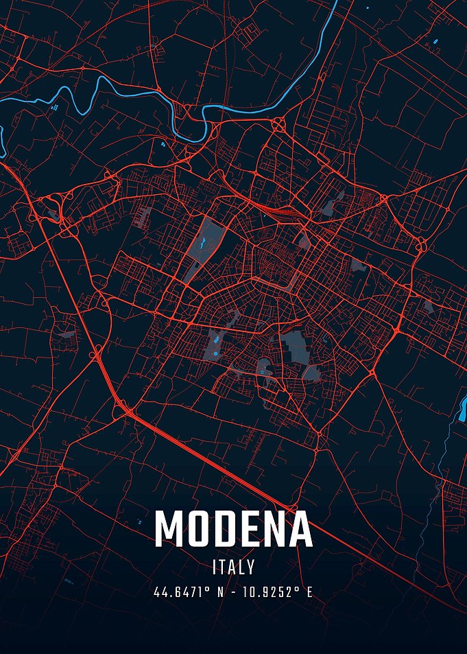 Modena Italy City Map