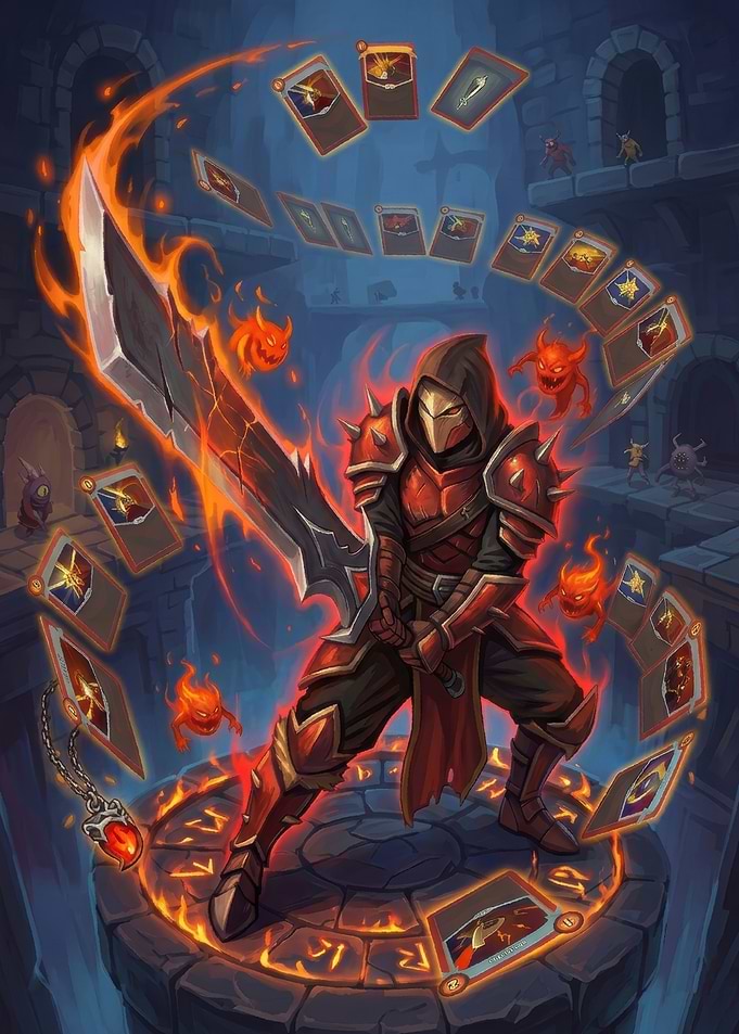 Slay the Spire Warrior with Magic Cards