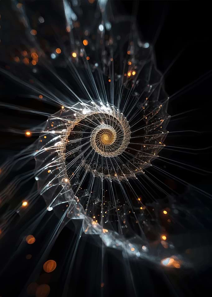 Abstract Spiral with Lights