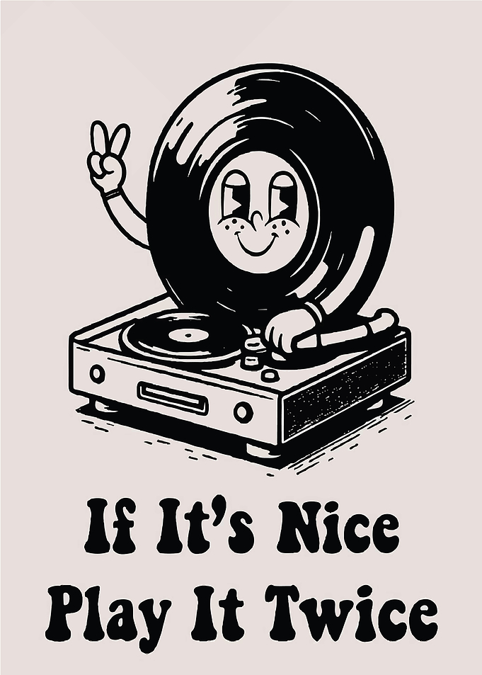 Vinyl Record DJ with Text