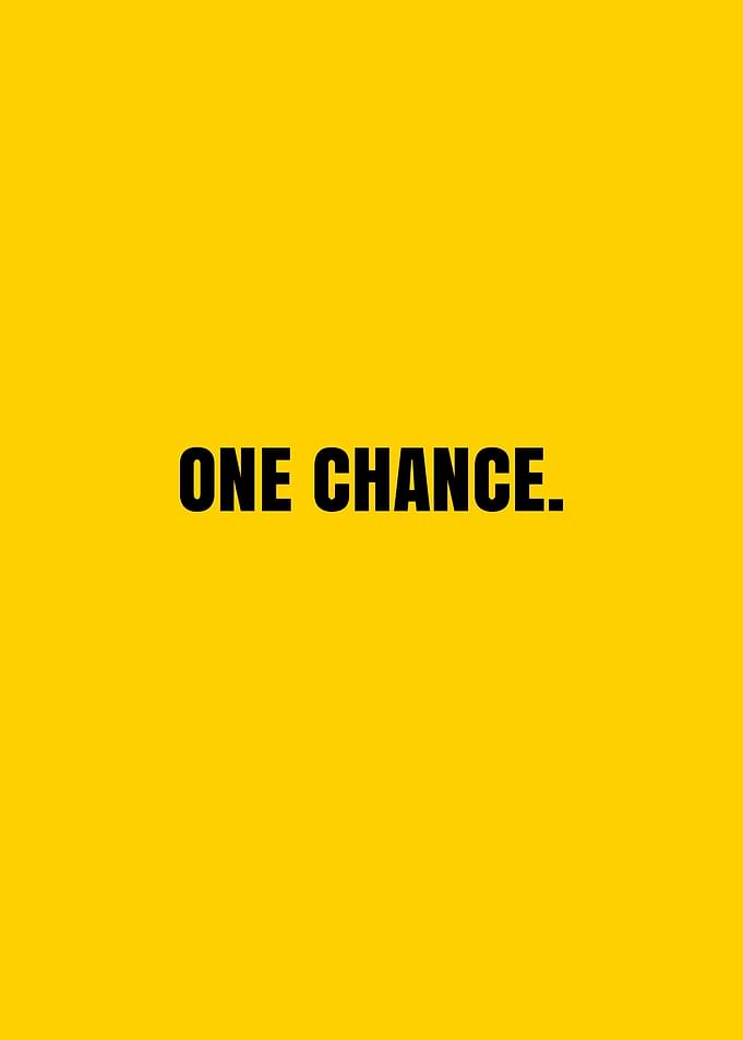 One Chance text art