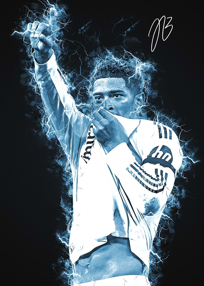 Football Player with Lightning Effect