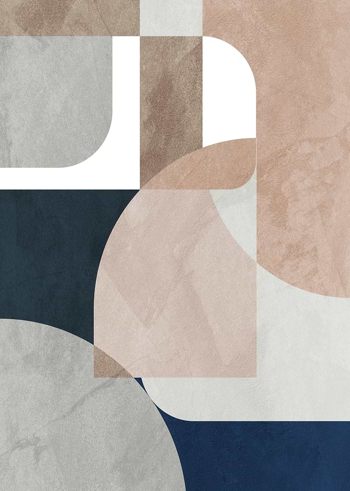 Abstract Geometric Shapes with Textured Background