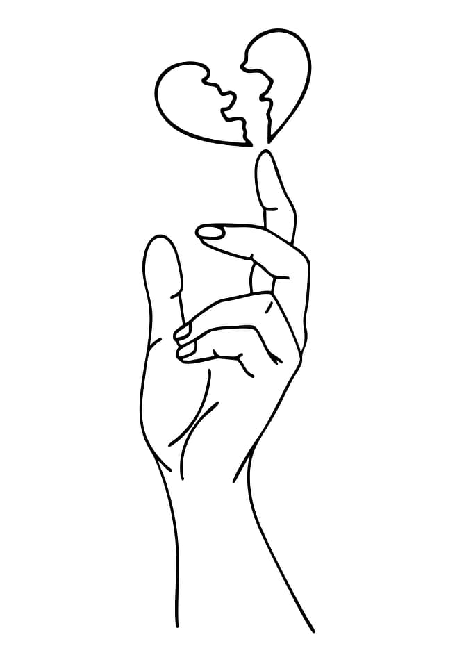Broken Heart Held by Hand