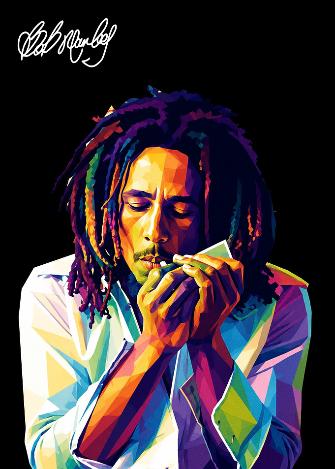 Bob Marley Pop Art Portrait