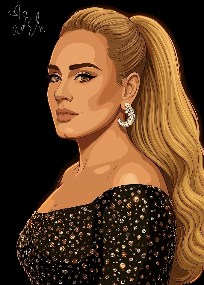 Adele digital Art Portrait