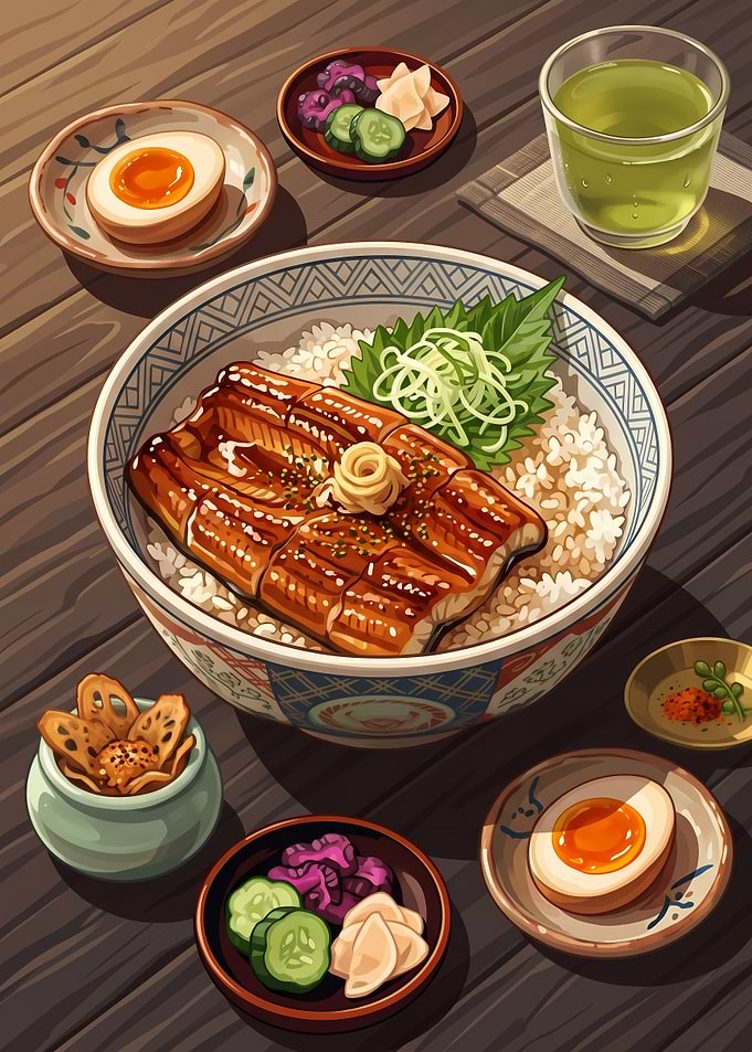 Japanese Eel Rice Bowl Meal