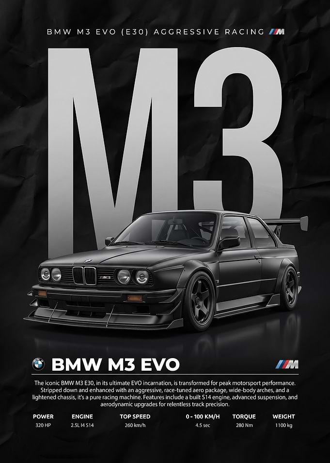 striking BMW M3 EVO Aggressive Racing