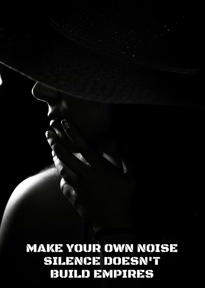 Woman in Hat with Inspirational Quote