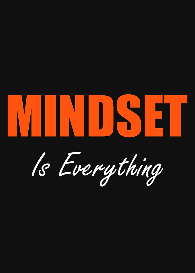 Mindset is Everything motivational text