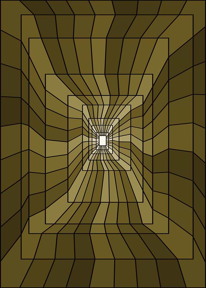 Abstract Geometric Tunnel Illusion