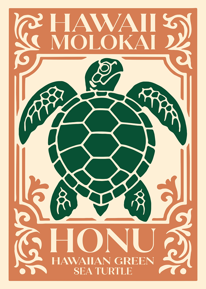 Hawaiian Green Sea Turtle Art