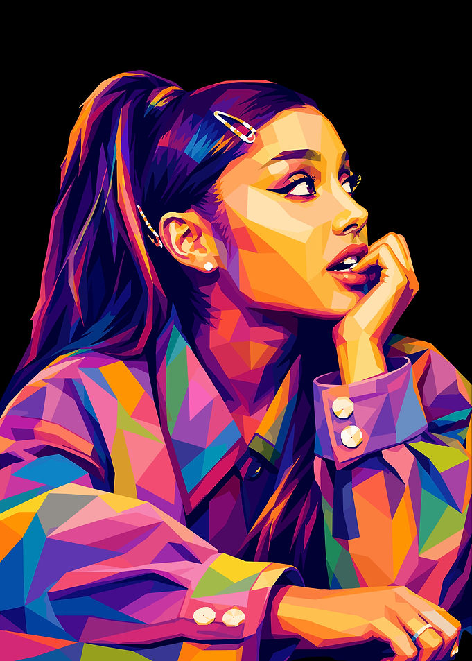 Ariana Grande Pop Art Portrait