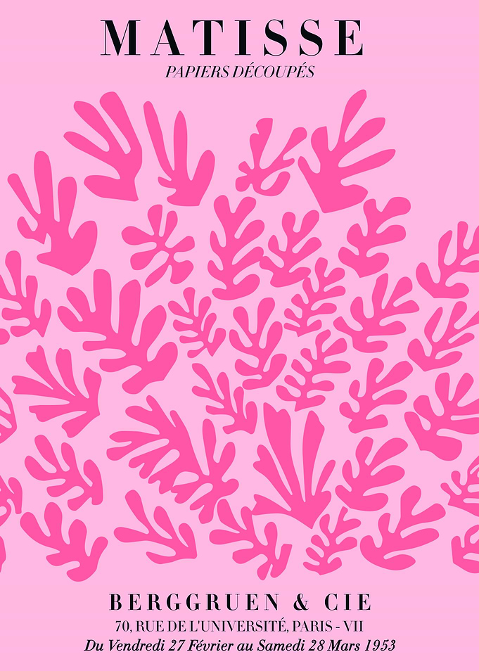 Blush Pink Matisse Papiers Découpés Poster