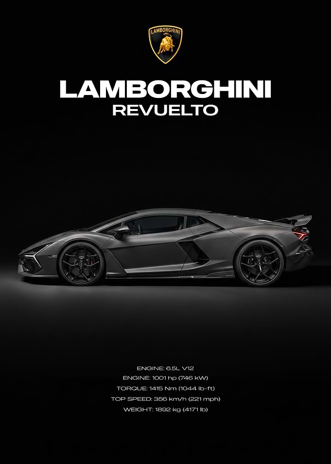 Lamborghini Revuelto Side Profile