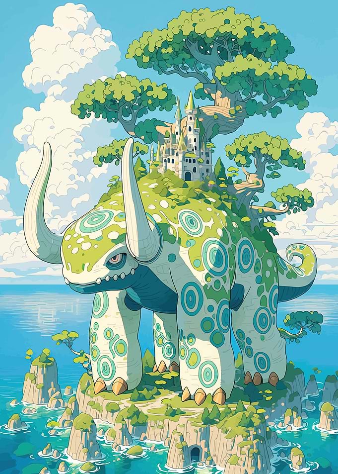 Fantasy Creature Castle Island