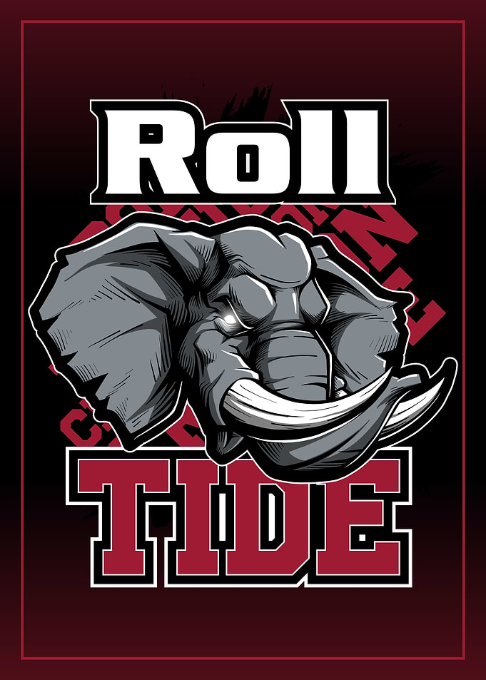 Roll Tide Elephant Graphic