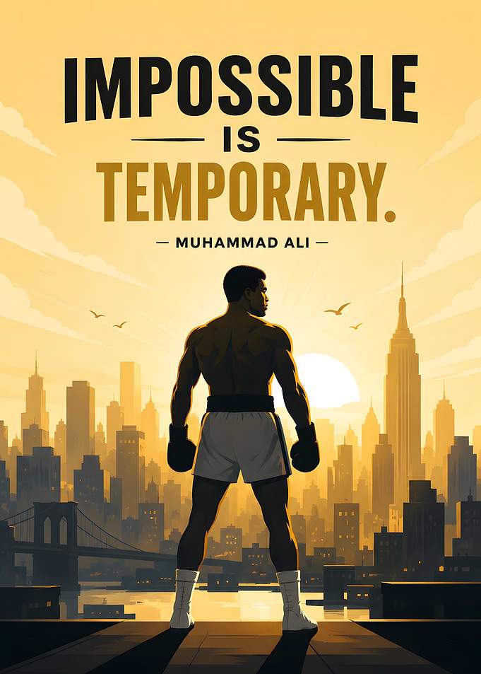 Muhammad Ali Inspirational Quote Poster