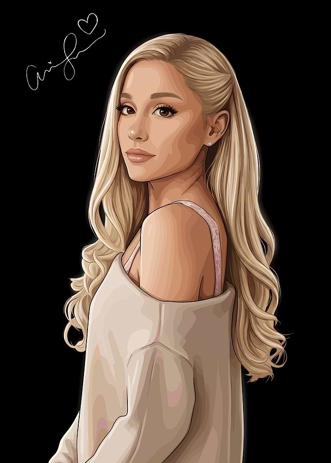 Ariana Grande Digital Art Portrait