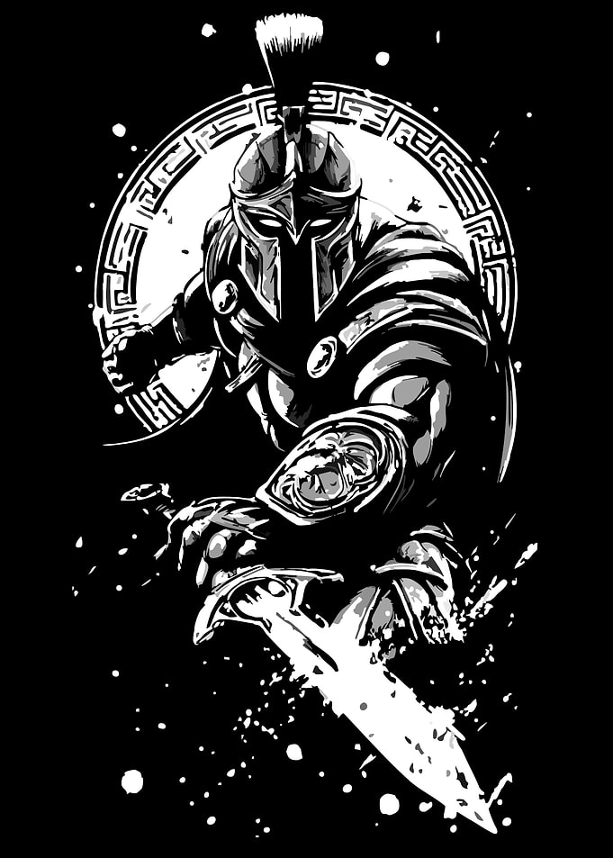 Spartan Warrior with Sword