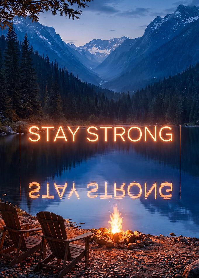 Stay Strong Motvational Art Poster
