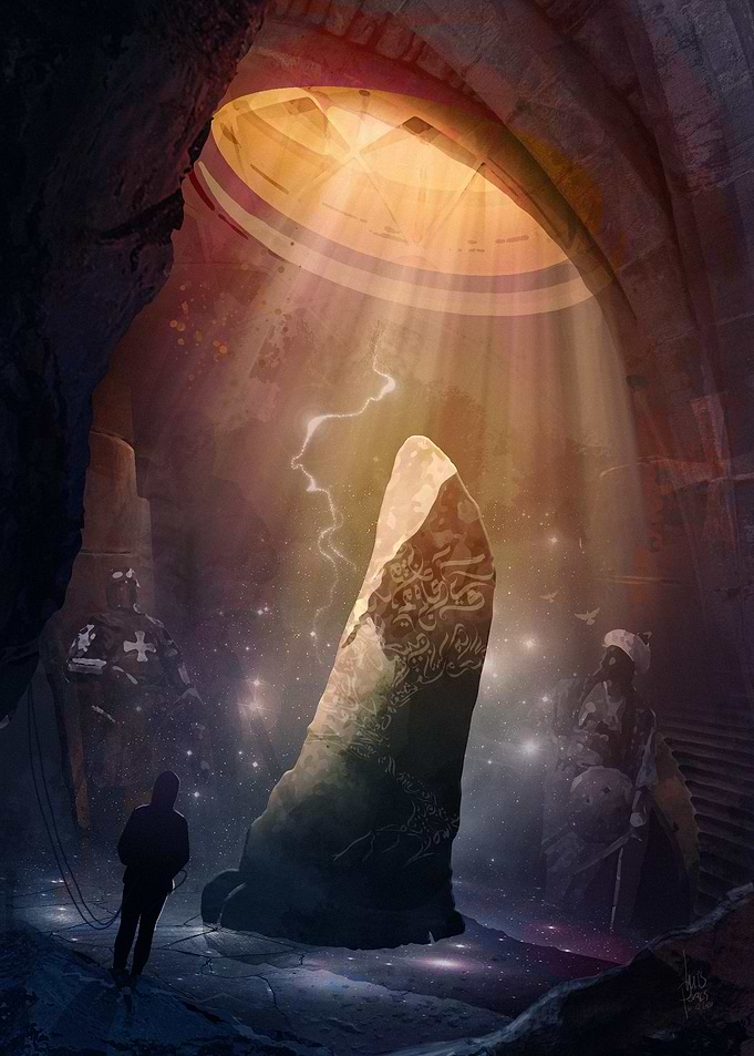 Mysterious Ancient Stone in a Cave