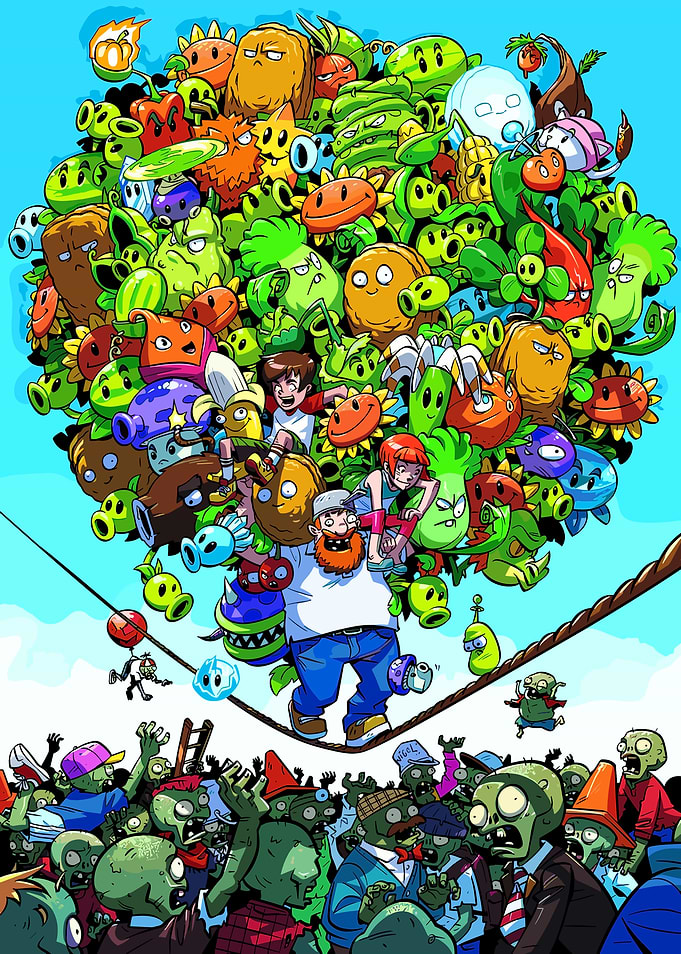 Plants vs Zombies Characters in Action
