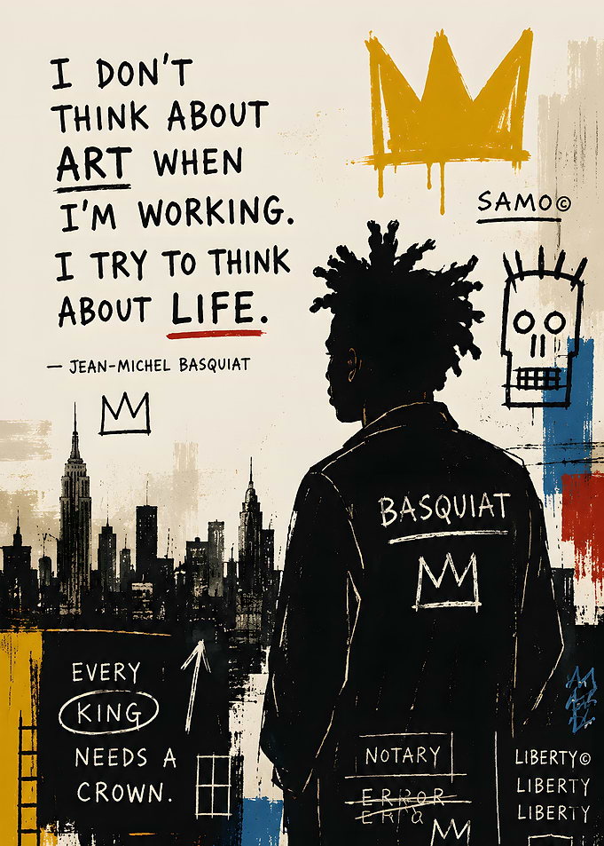 Jean-Michel Basquiat Quote and Artwork