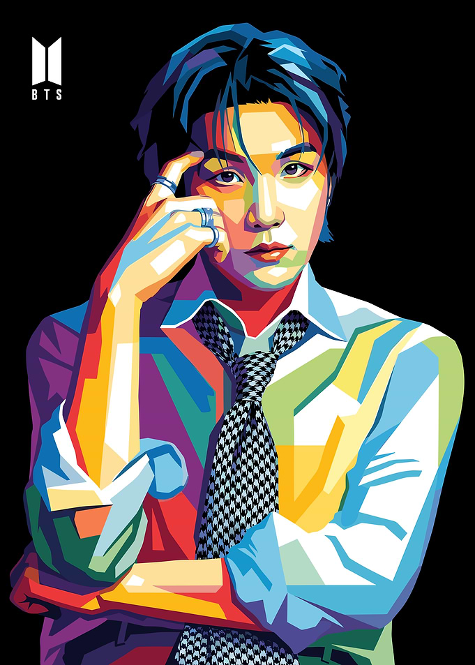 Min Yoongi Of BTS Pop Art
