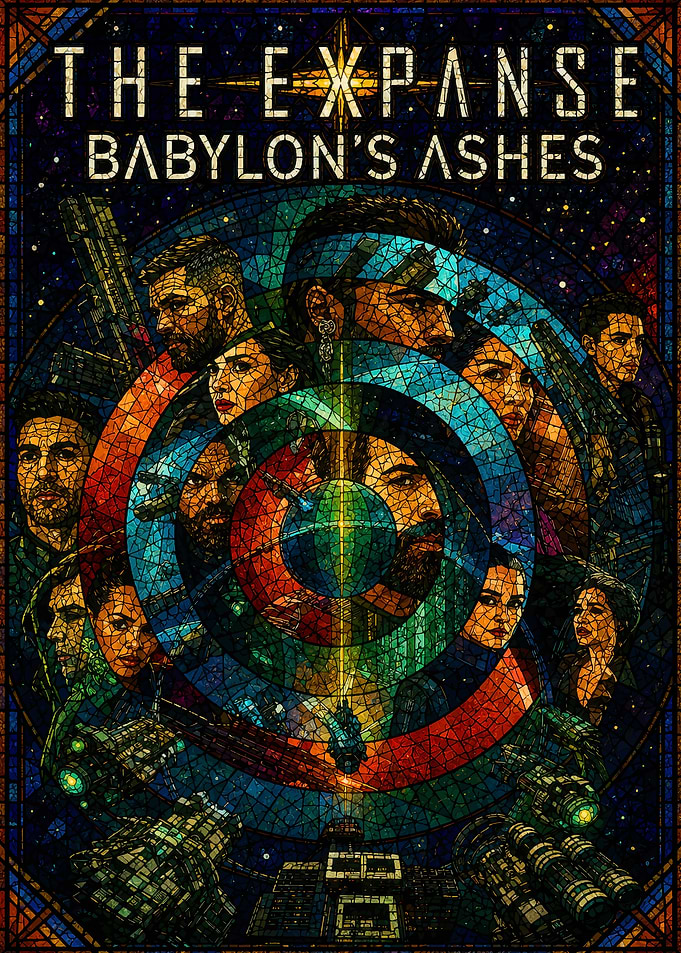 The Expanse Babylon's Ashes Stained Glass Poster