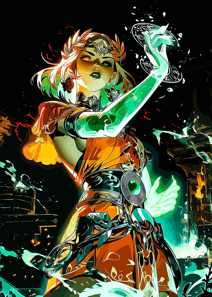 Goddess with Glowing Hands