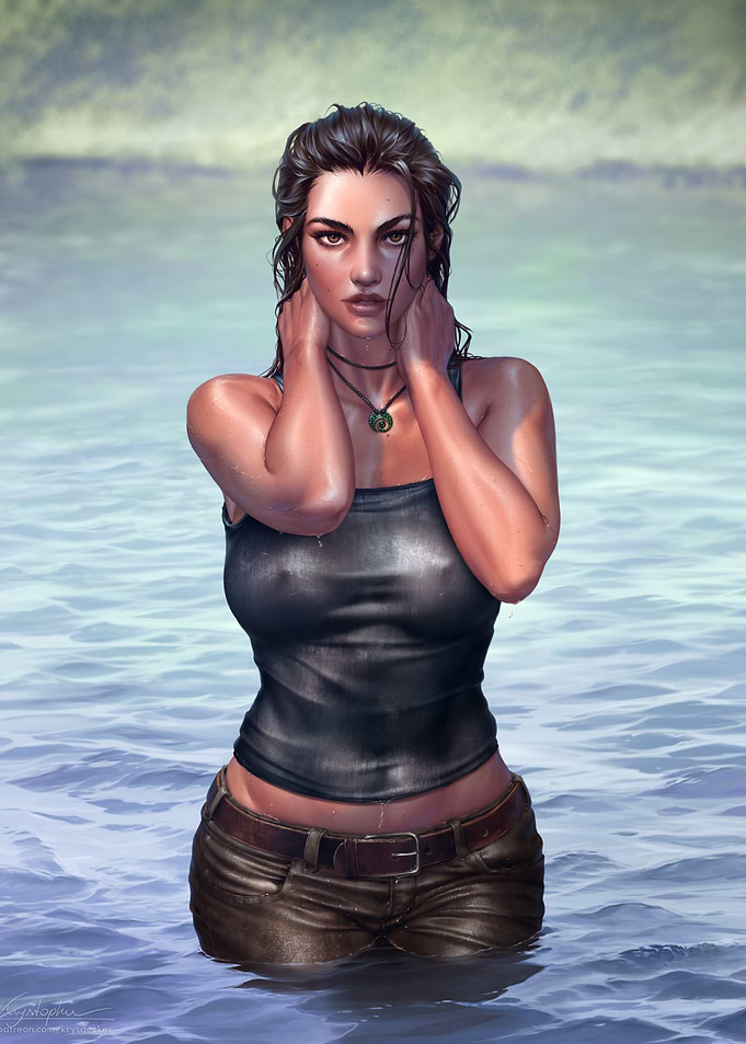 Lara Croft in Water