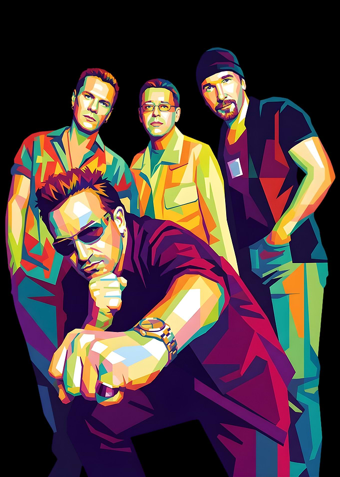 U2 Band Pop Art Portrait