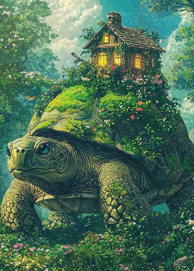 Magical Turtle House in Enchanted Forest