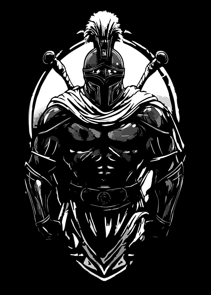 Spartan Warrior with Swords