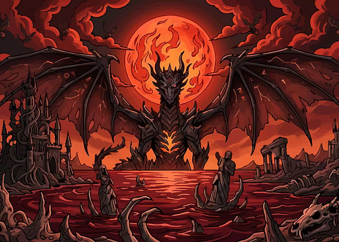 Dragon Over Blood Lake