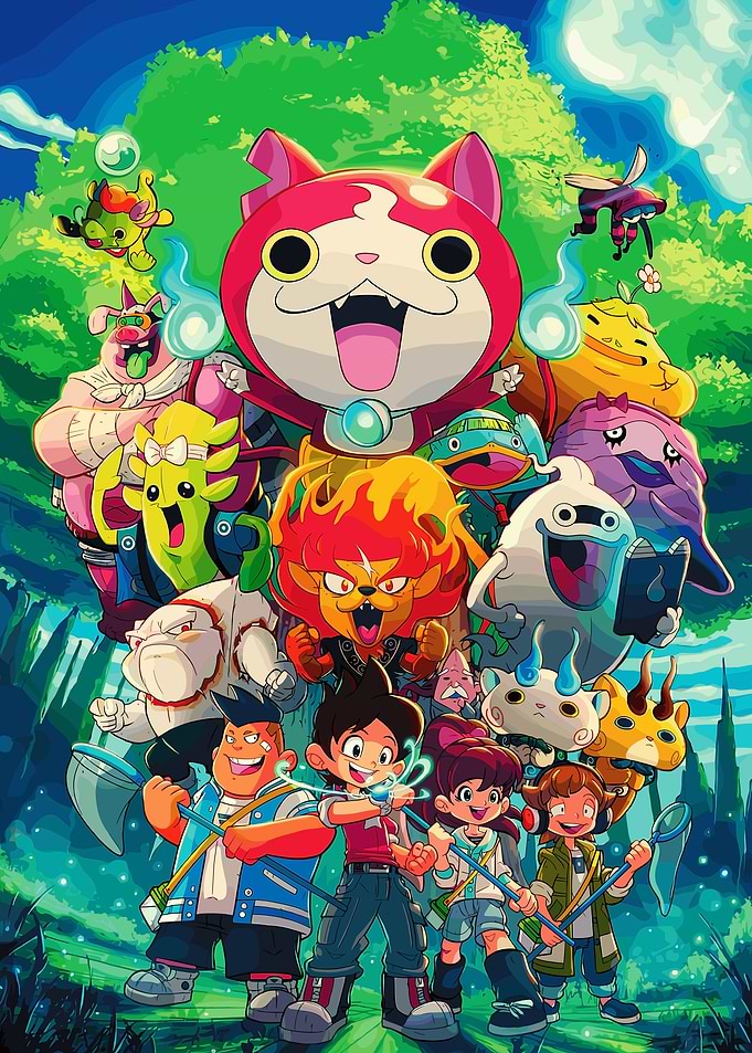 Yo-kai Watch Characters in Forest