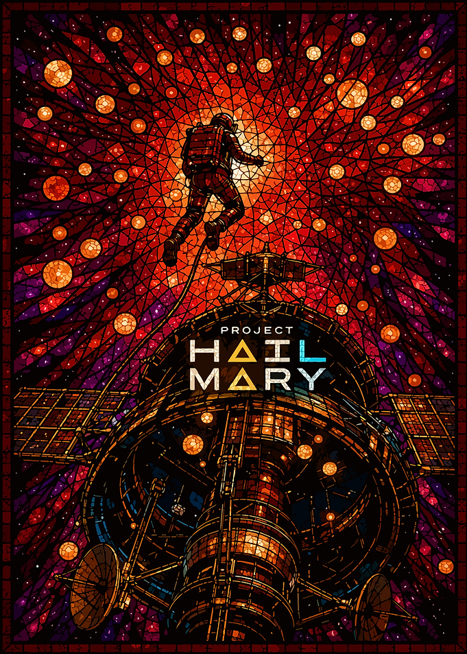 Project Hail Mary Stained Glass Poster