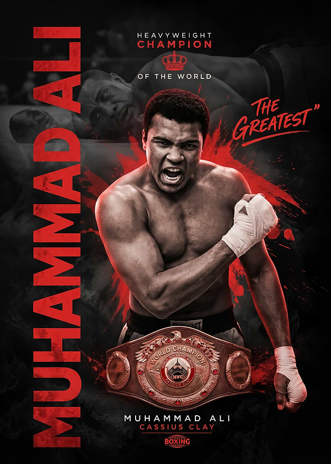 boxer Muhammad Ali 'The Greatest' Boxing Poster