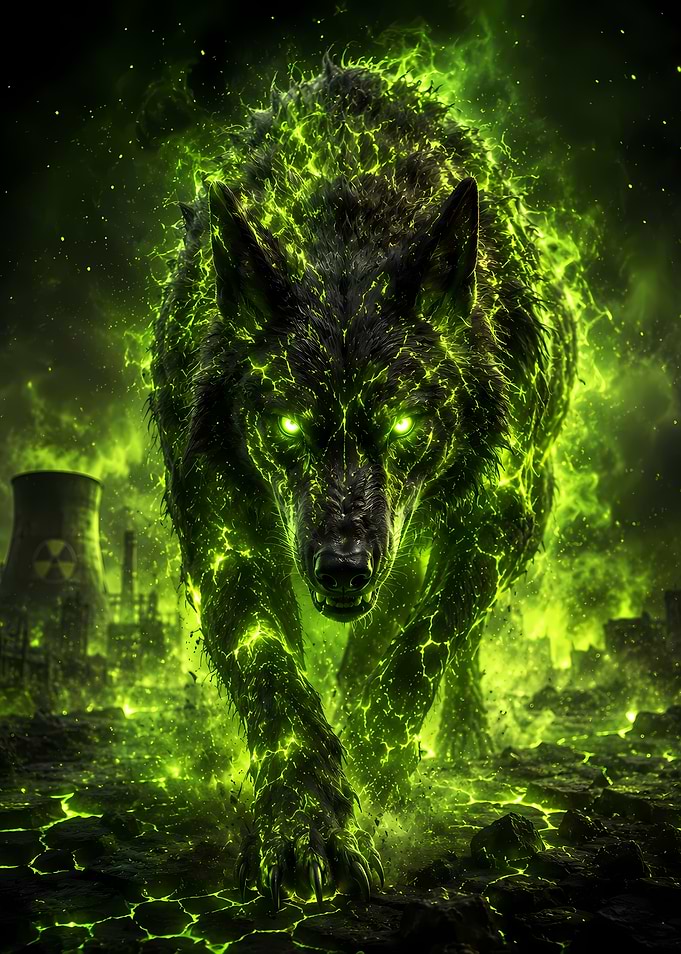 Mutated Wolf in Toxic Wasteland