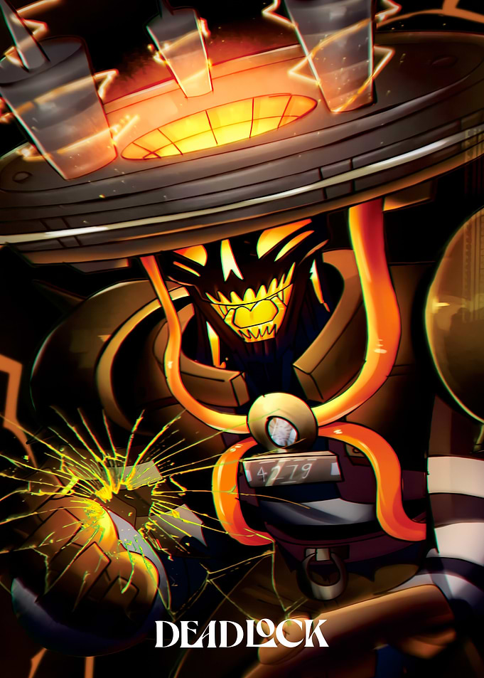 Deadlock Robot with Glowing Eyes