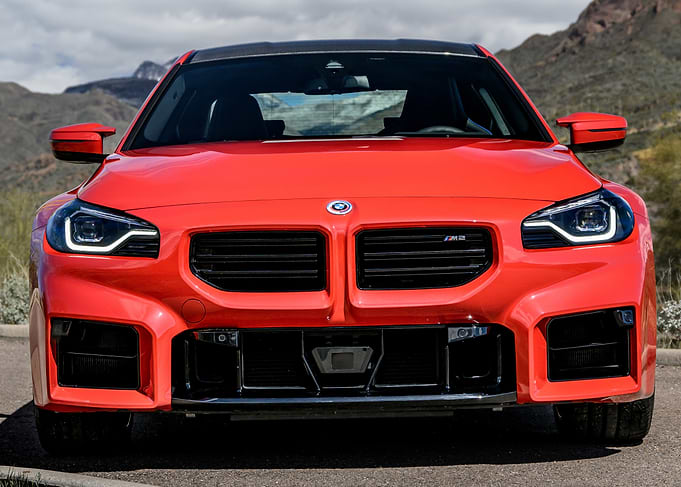 Red BMW M2 Front View