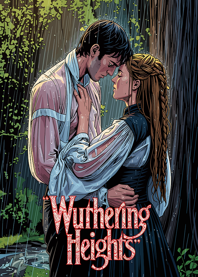 Wuthering Heights Couple in Rain