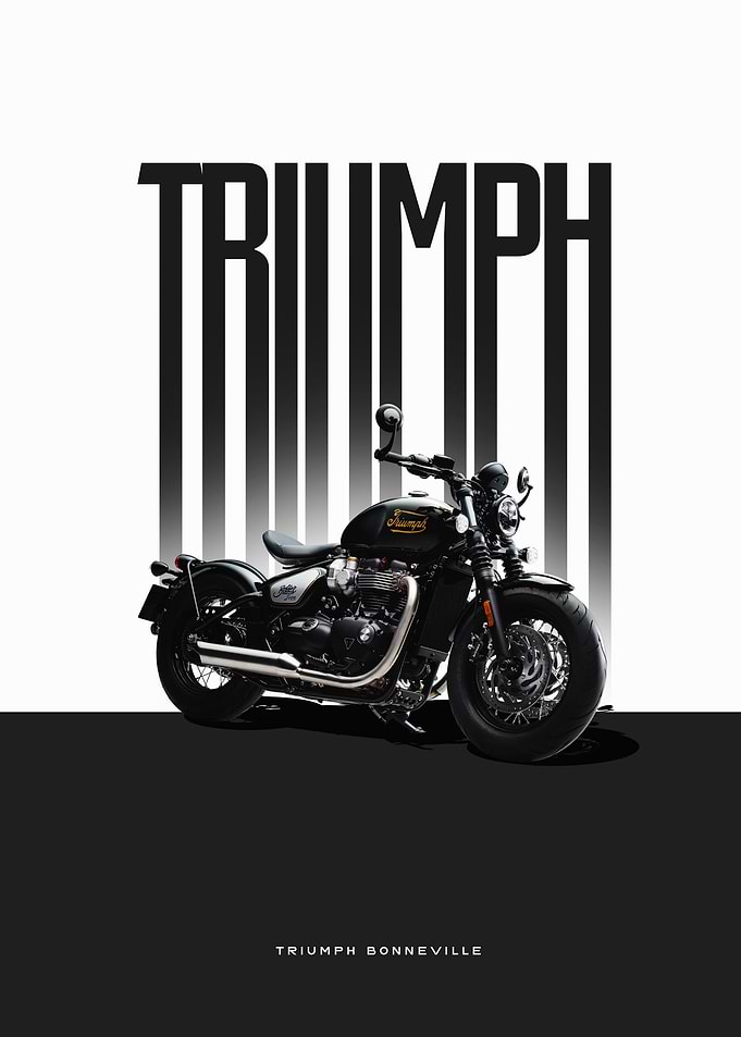 Triumph Bonneville Motorcycle Poster