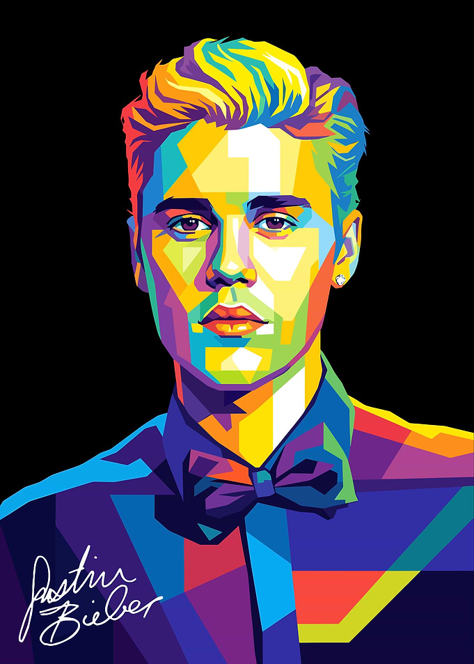 Justin Bieber Pop Art Portrait
